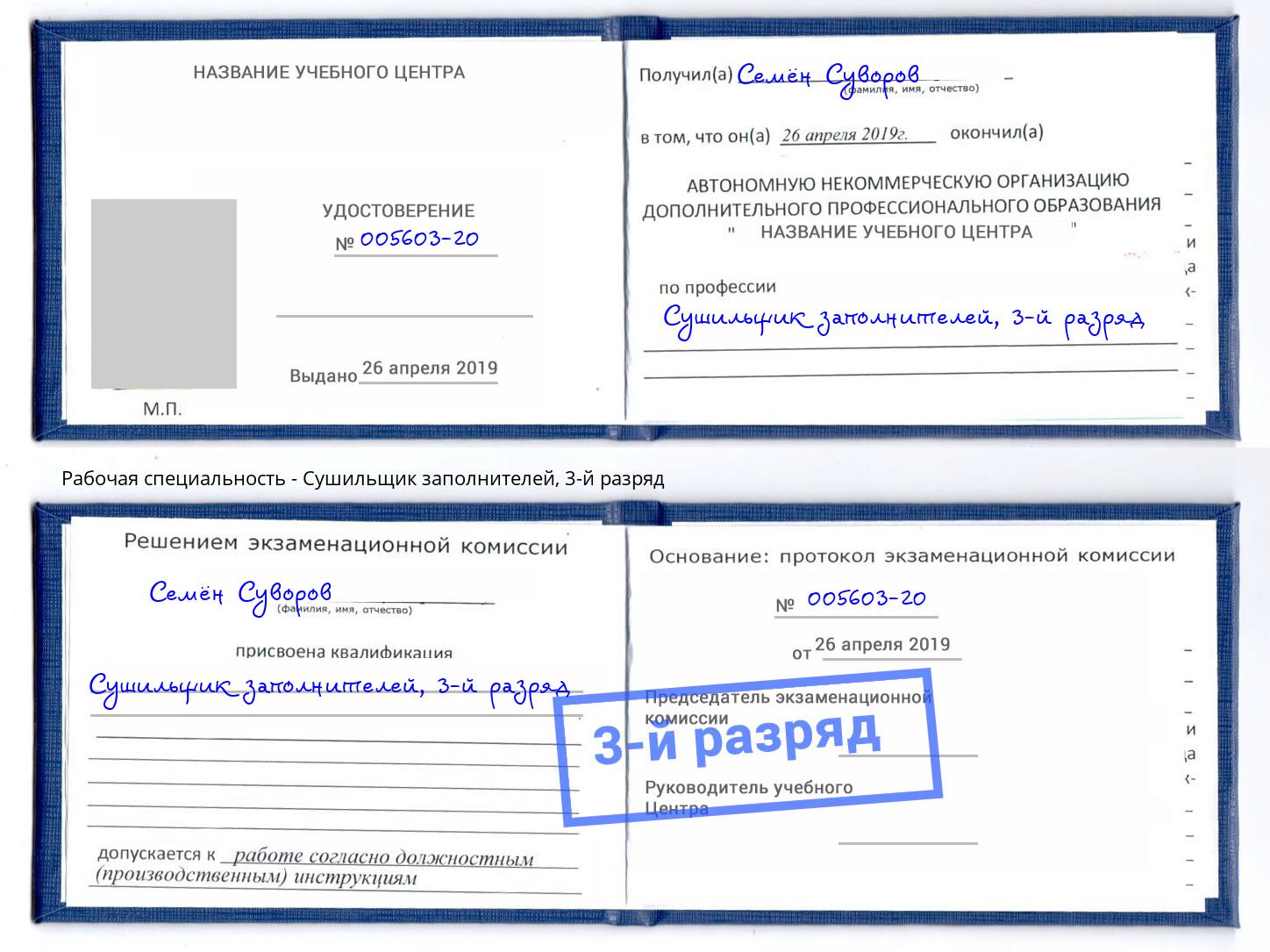корочка 3-й разряд Сушильщик заполнителей Выкса